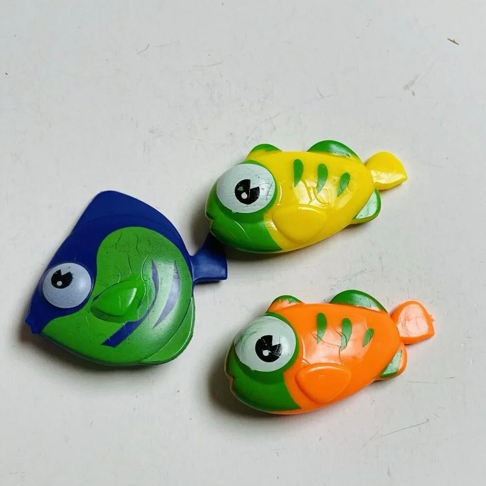 Plastic FishMini Figure Colorful Figurine Marine Ocean Kids Toy Set‎ of 3